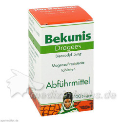 Bekunis Dragees Bisacodyl 5mg, 100 ST – PZN 6189085