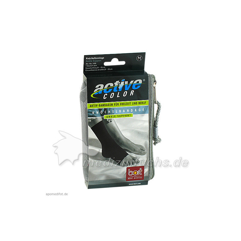 BORT ActiveColor Knoechelbandage schwarz medium, 1 ST – PZN 6914847