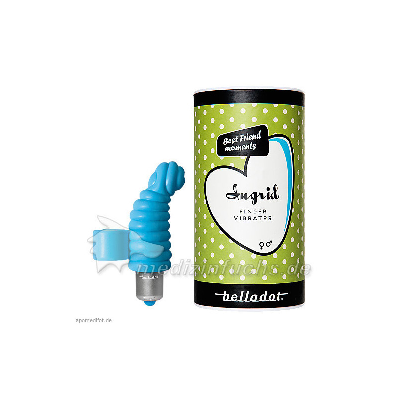 Belladot/Ingrid Fingervibrator m.Batterien blau, 1 ST – PZN 10400812