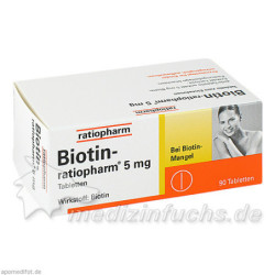 Biotin-ratiopharm 5 mg, 90 ST – PZN 3659722