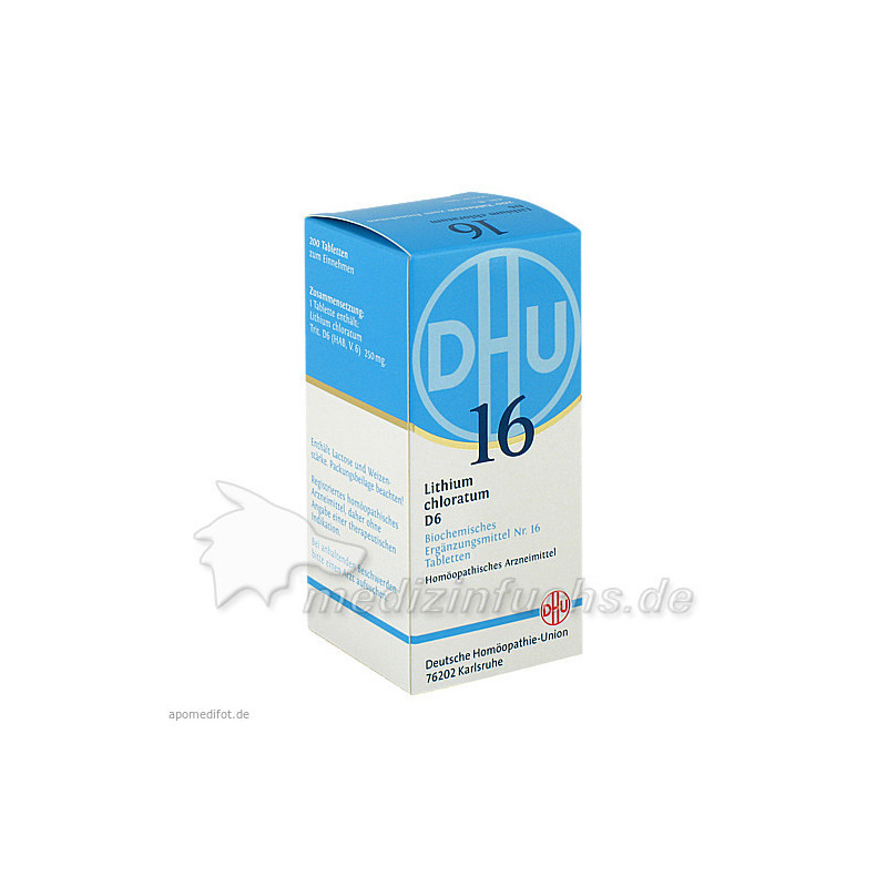 BIOCHEMIE DHU 16 LITHIUM CHLORATUM D 6, 200 ST – PZN 2581188