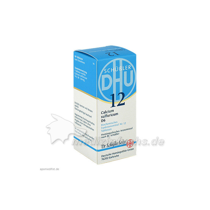 BIOCHEMIE DHU 12 CALCIUM SULFURICUM D 6, 80 ST – PZN 274861