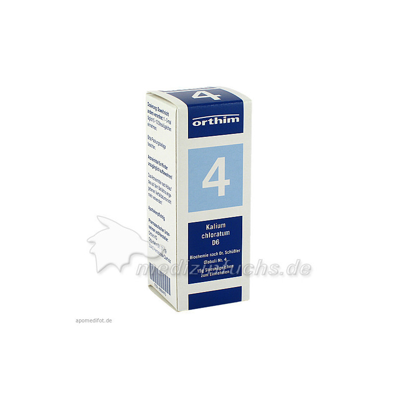 Biochemie Globuli Nr. 4 Kalium chloratum D 6, 15 G – PZN 8884470