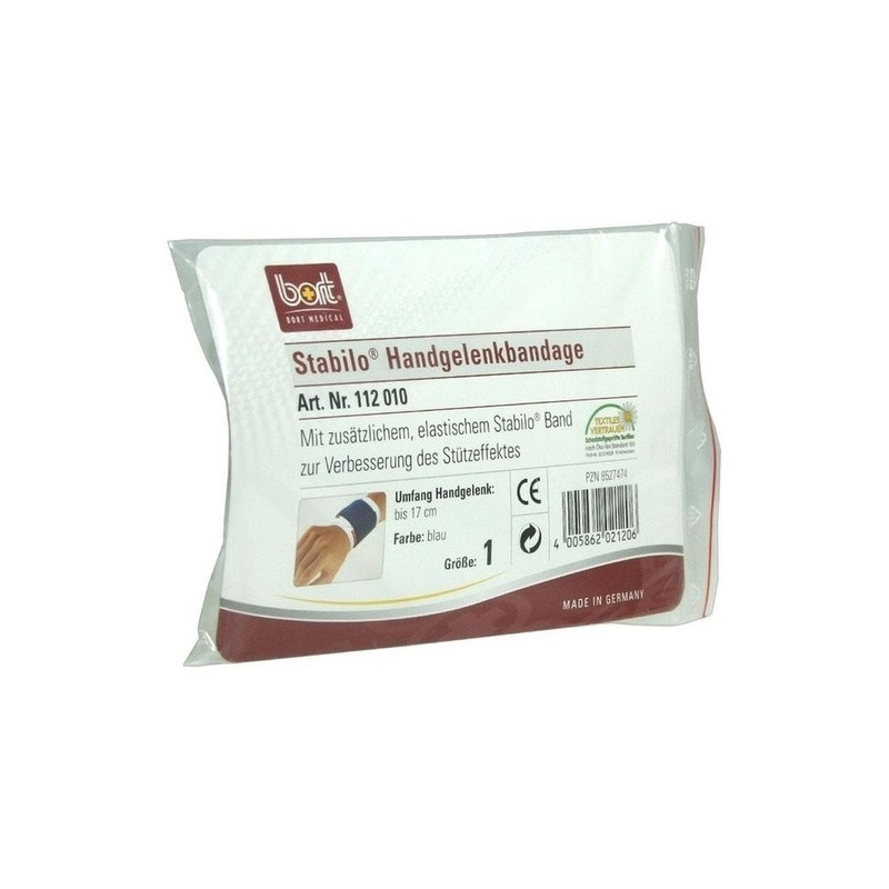 BORT STABILO HANDGELENKBANDAGE BLAU GR 1, 1 ST – PZN 8527474