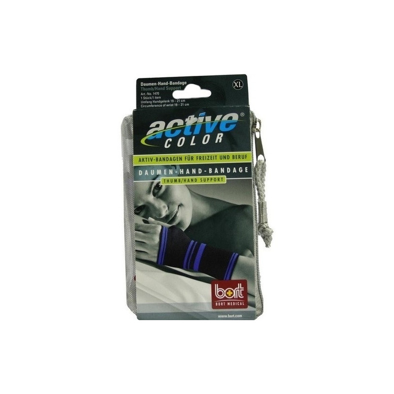BORT ActiveColor Daumen-Hand-Bandage schwarz x-lar, 1 ST – PZN 5873649