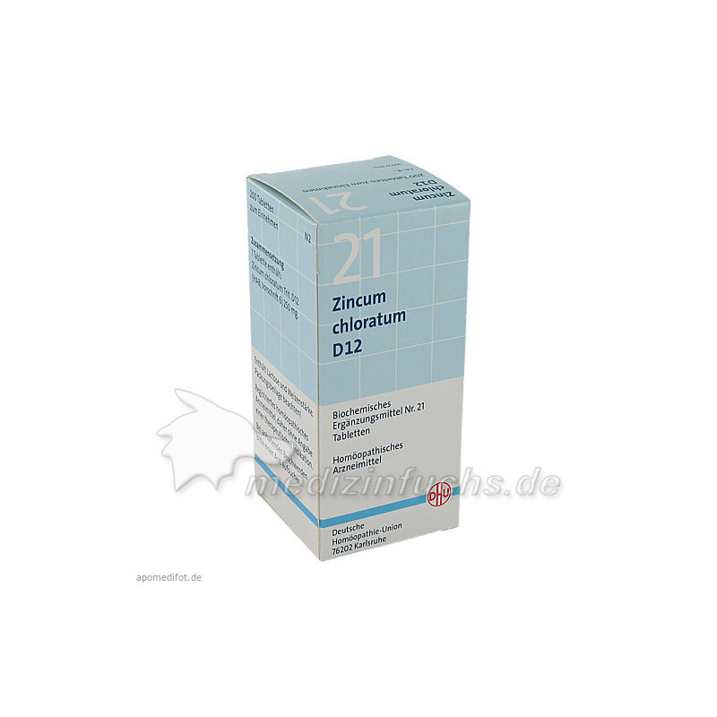 BIOCHEMIE DHU 21 ZINCUM CHLORATUM D12, 200 ST – PZN 2581691