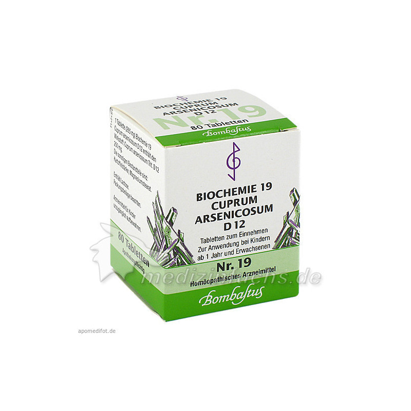 Biochemie 19 Cuprum arsenicosum D12, 80 ST – PZN 4325087