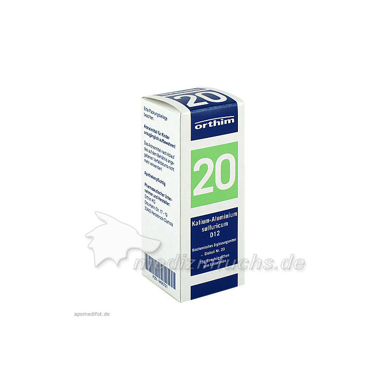 Biochemie Globuli Nr.20 Kalium alumi.sulfuri.D12, 15 G – PZN 9490721
