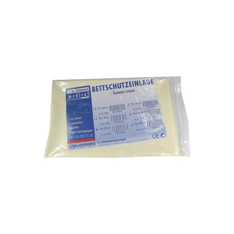 BETTSCHUTZEINLAGE GUMMI 90x100 CREME, 1 ST – PZN 7466368