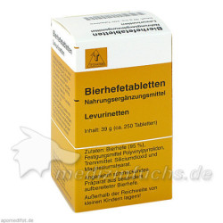 Bierhefetabletten Levurinetten, 250 ST – PZN 1352209