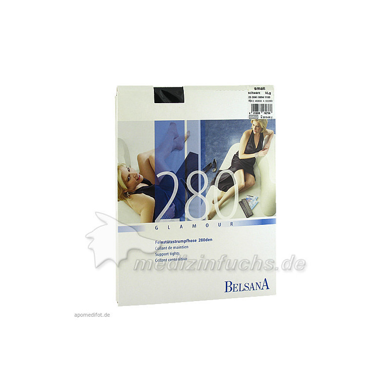 BELSANA 280den glamour AT S schw kurz MSP, 1 ST – PZN 4608000
