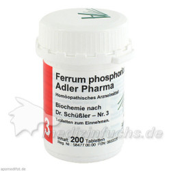 Biochemie Adler 3 Ferrum Phosphoricum D12 Adler Ph, 200 ST – PZN 833220