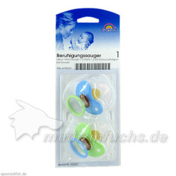 Beruhigungssauger Kirsch Latex 0-6M pastell/bl/gr, 2 ST – PZN 4790619