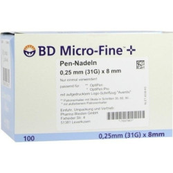 BD Micro Fine + 8 Nadeln 0.25x8mm, 100 ST – PZN 7697961