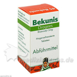 BEKUNIS DRAGEES BISACODYL 5mg, 45 ST – PZN 4512010