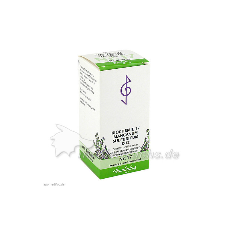 Biochemie 17 Manganum sulfuricum D12, 200 ST – PZN 4324975