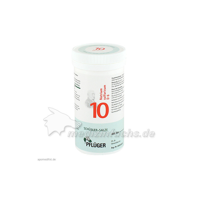 Biochemie Pflüger Nr. 10 Natrium sulfuricum D 6, 400 ST – PZN 6319688