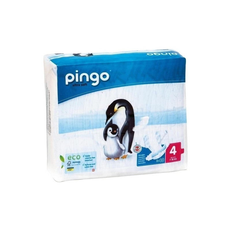 Bio Windeln Maxi 7-18kg Pinguin - PINGO SWISS, 40 ST – PZN 12496638