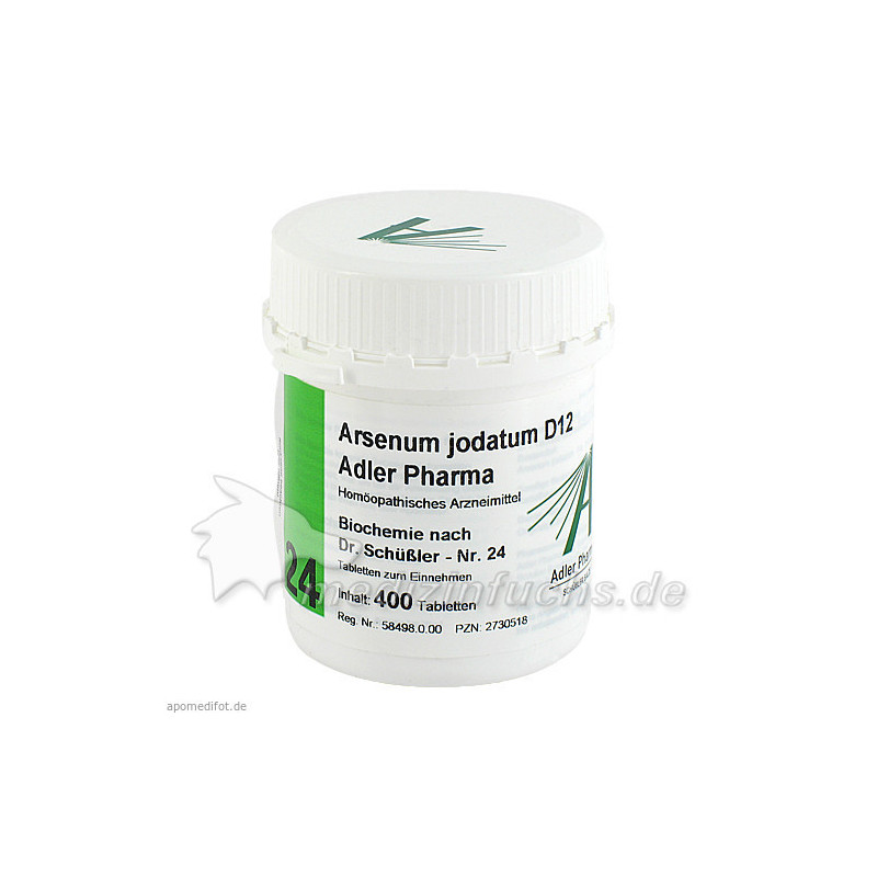Biochemie Adler 24 Arsenum Jodatum D12 Adler Pharm, 400 ST – PZN 2730518