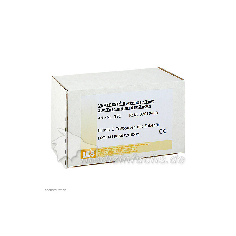 Borreliose Test - Testung der Zecke (Testkarte), 3 ST – PZN 7010409