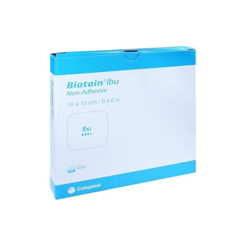 Biatain-Ibu Schaumverband nicht-haftend 15x15cm, 5 ST – PZN 4808354