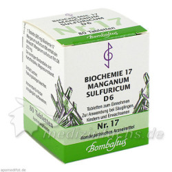 Biochemie 17 Manganum sulfuricum D 6, 80 ST – PZN 4324863