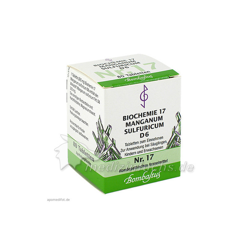 Biochemie 17 Manganum sulfuricum D 6, 80 ST – PZN 4324863