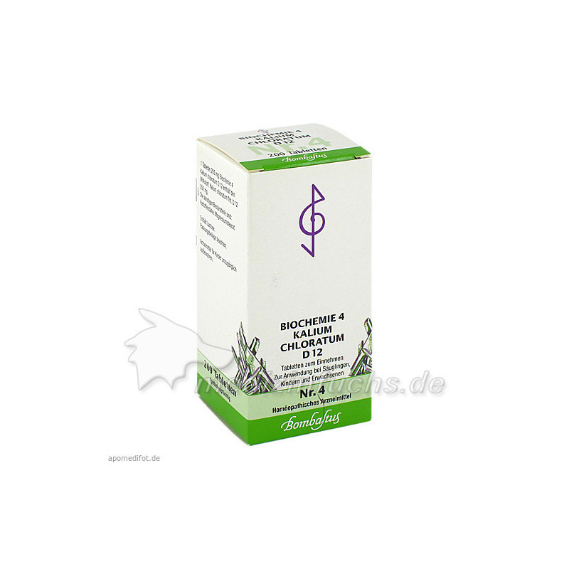 Biochemie 4 Kalium chloratum D 12, 200 ST – PZN 4325213