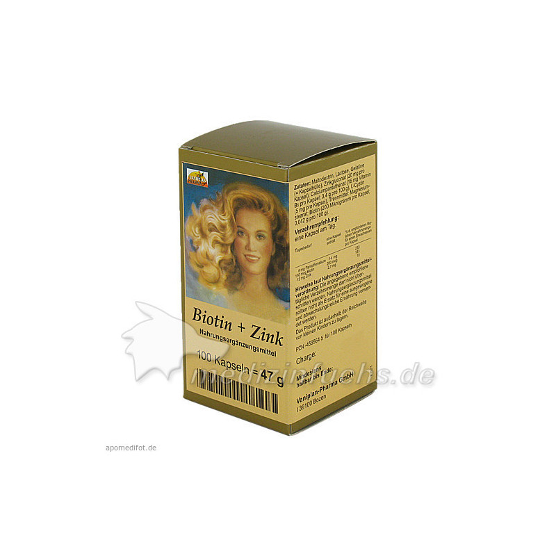 Biotin + Zink Haarkapseln, 100 ST – PZN 4595645