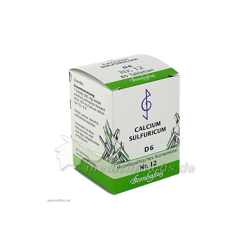Biochemie 12 Calcium sulfuricum D 6, 80 ST – PZN 1073900
