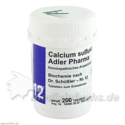 Biochemie Adler 12 Calcium Sulfuricum D 6 Adler Ph, 200 ST – PZN 833390