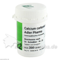 Biochemie Adler 22 Calcium Carbonicum D12 Adler Ph, 200 ST – PZN 833510