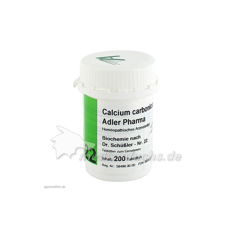 Biochemie Adler 22 Calcium Carbonicum D12 Adler Ph, 200 ST – PZN 833510