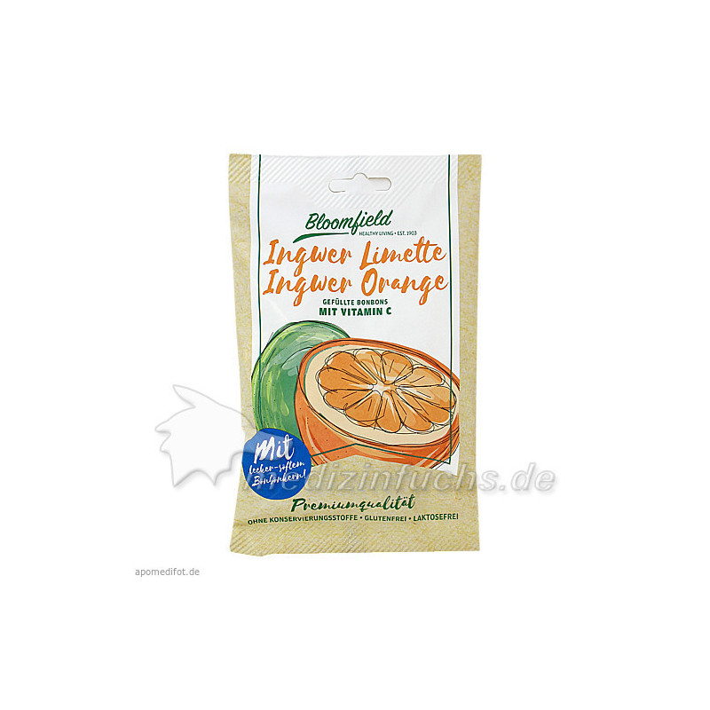 Bloomfield Bonbons gef. Ingwer-Limette/Ingw.Orange, 75 G – PZN 10296645