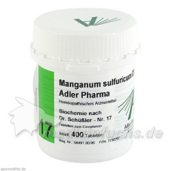Biochemie Adler 17 Manganum Sulfuricum D12 Adler P, 400 ST – PZN 2730292
