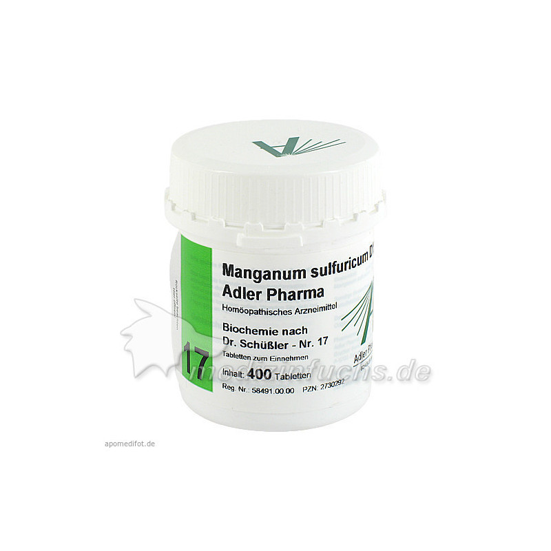Biochemie Adler 17 Manganum Sulfuricum D12 Adler P, 400 ST – PZN 2730292