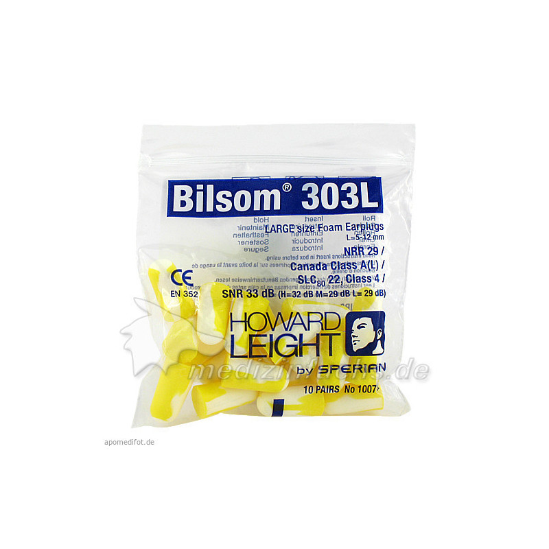 BILSOM 303 LARGE GEHÖRSCHUTZSTÖPSEL, 20 ST – PZN 3646961