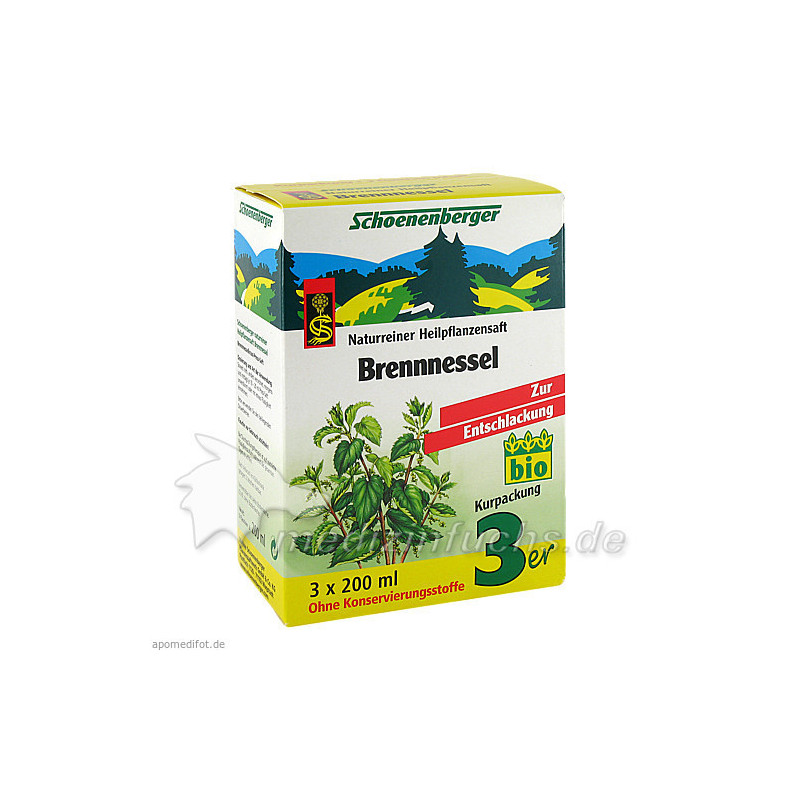 BRENNNESSELSAFT SCHOENENBERGER, 3X200 ML – PZN 692104