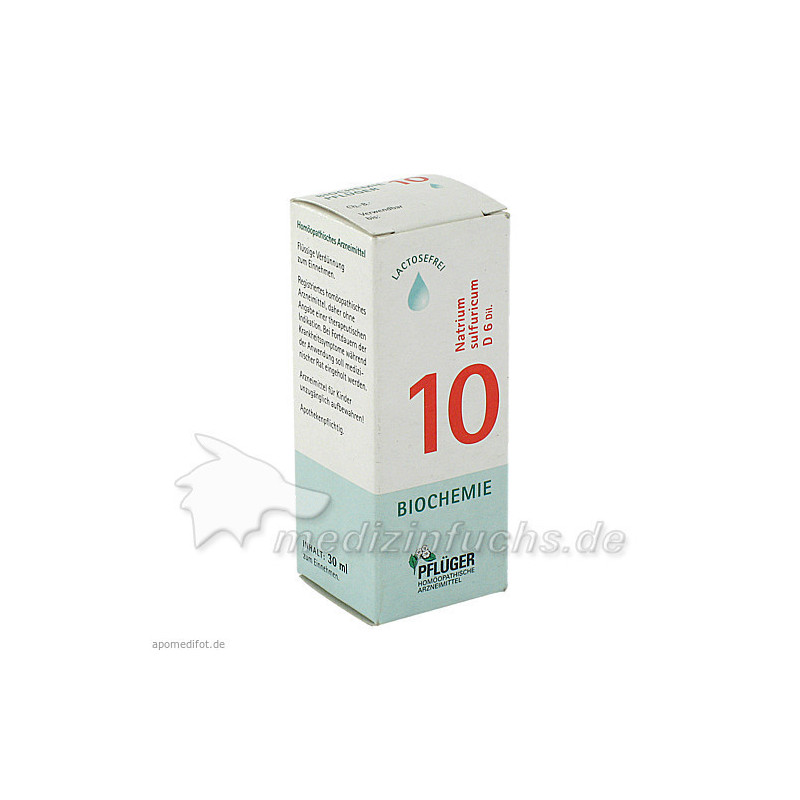 Biochemie Pflüger Nr. 10 Natrium sulfuricum D 6, 30 ML – PZN 6324732