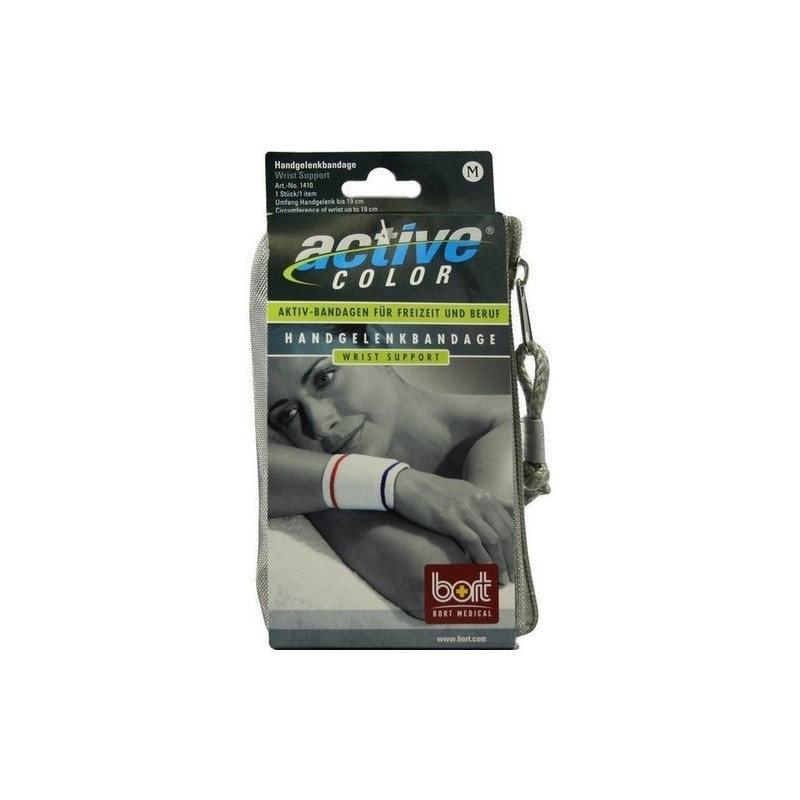 BORT ActiveColor Handgelenkbandage weiß medium, 1 ST – PZN 6914379