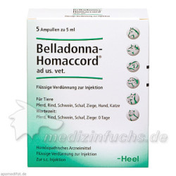 BELLADONNA HOMACCORD ad us.vet.Ampullen, 5 ST – PZN 2551626