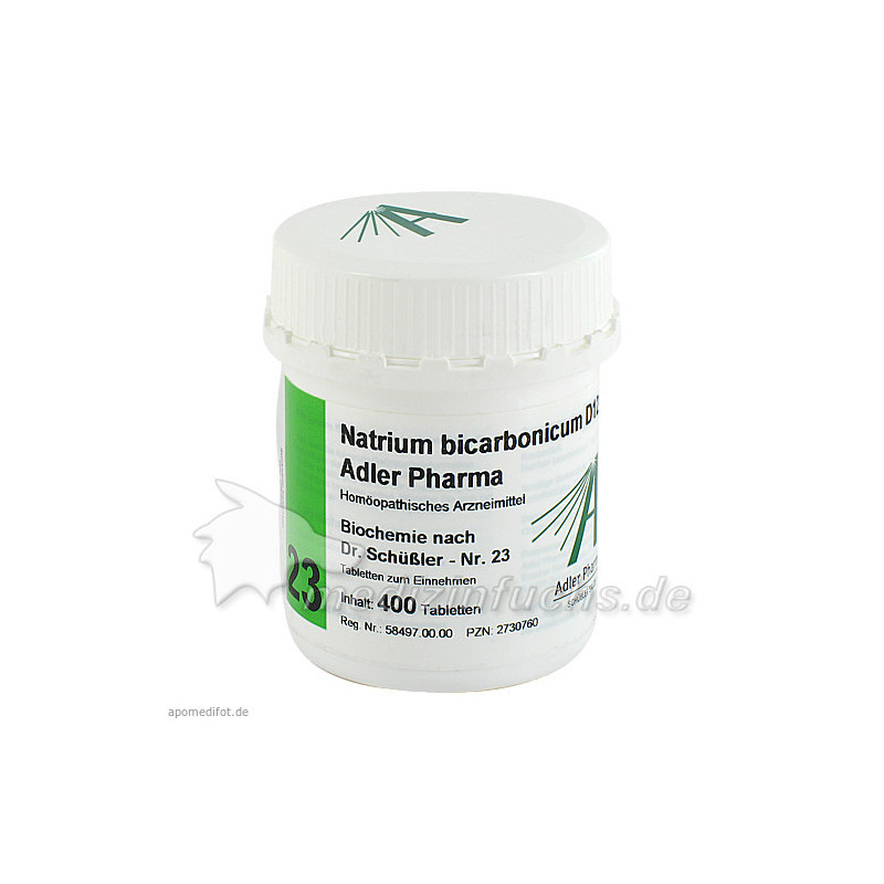 Biochemie Adler 23 Natrium Bicarbonicum D12 Adler, 400 ST – PZN 2730760