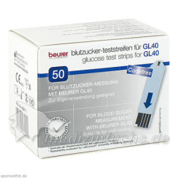 Beurer GL 40 Blutzuckerteststreifen, 50 ST – PZN 7270292