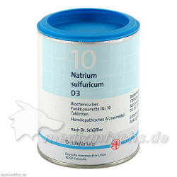 BIOCHEMIE DHU 10 NATRIUM SULFURICUM D 3, 1000 ST – PZN 274631