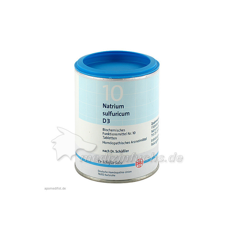 BIOCHEMIE DHU 10 NATRIUM SULFURICUM D 3, 1000 ST – PZN 274631