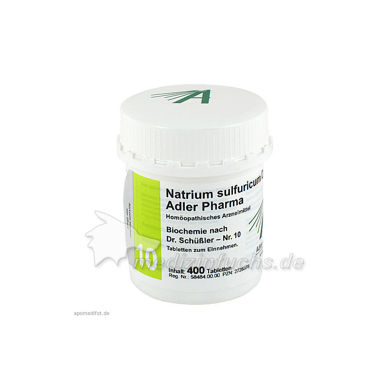 Biochemie Adler 10 Natrium Sulfuricum D 6 Adler Ph, 400 ST – PZN 2728378