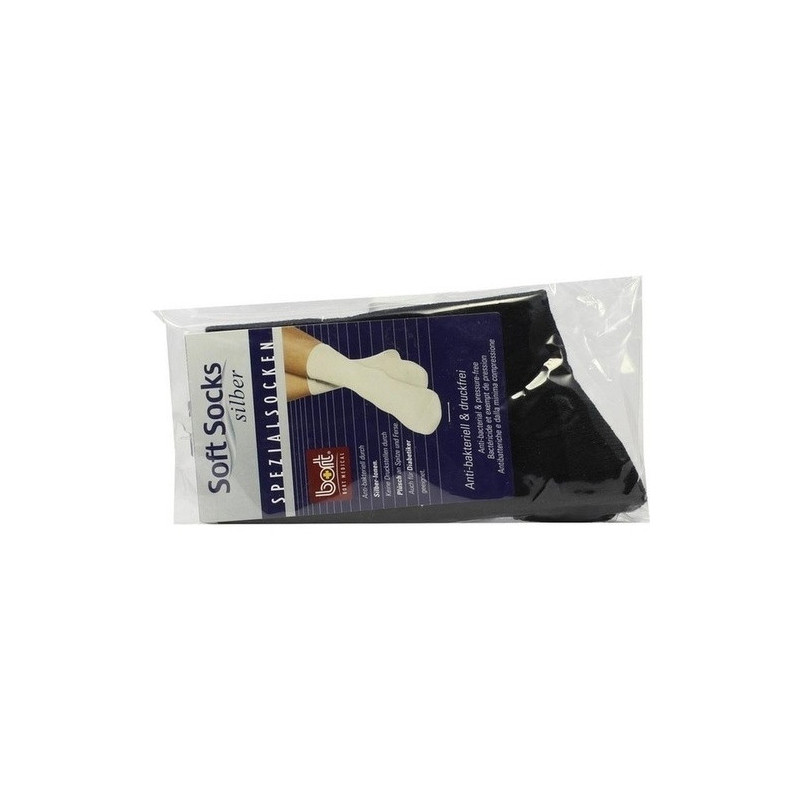 BORT SoftSocks Silber schwarz 38-40, 2 ST – PZN 5489738