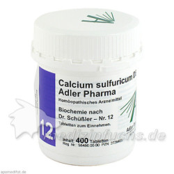 Biochemie Adler 12 Calcium Sulfuricum D 6 Adler Ph, 400 ST – PZN 2729403