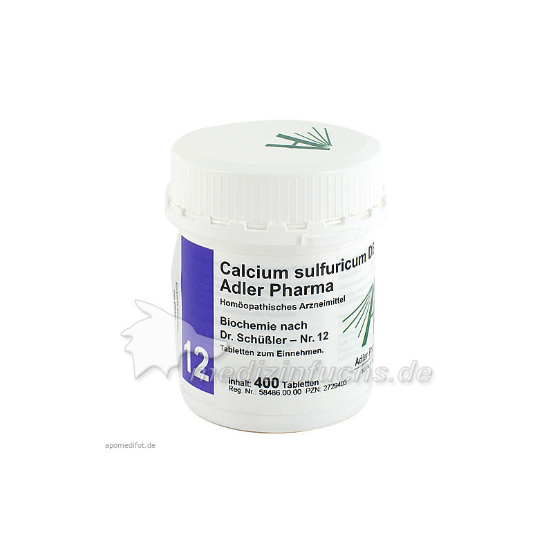 Biochemie Adler 12 Calcium Sulfuricum D 6 Adler Ph, 400 ST – PZN 2729403