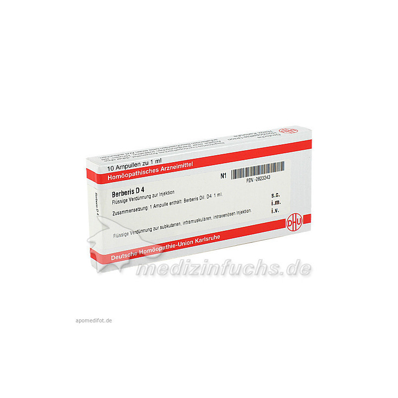 BERBERIS D 4 Ampullen, 10X1 ML – PZN 2823243